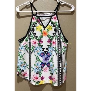 SAINTS SECRETS -FLORAL GEOMETRIC TANK(FINAL PRICE)